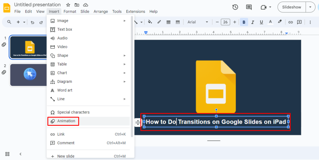 Google Slides Animation