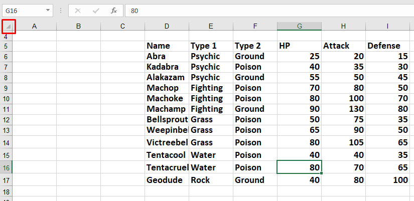 Hide Column in Excel