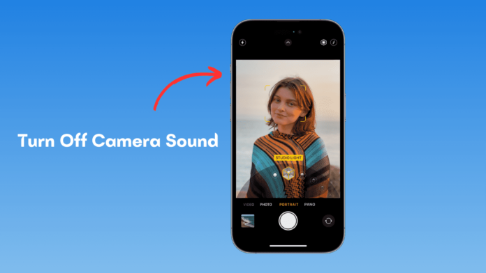 turn off the camera sound on iphone without muting