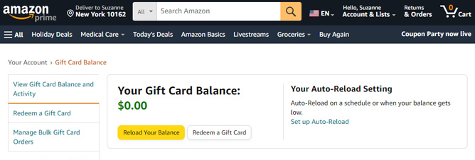 redeem amazon gift card