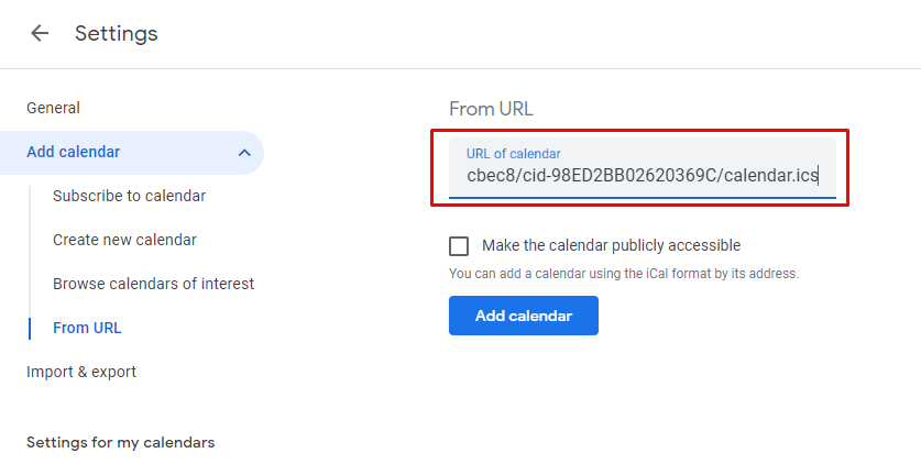 Add Outlook Calendar