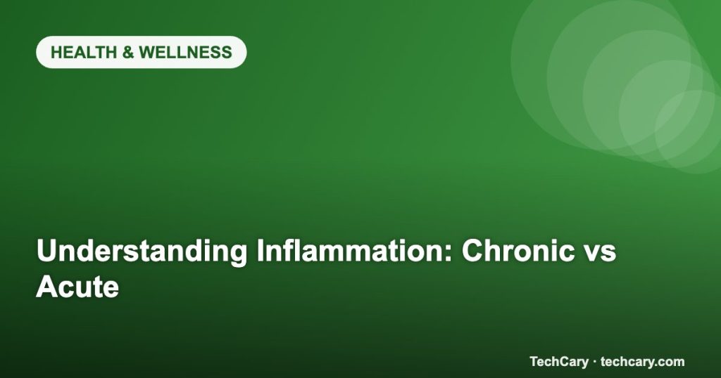Understanding Inflammation: Chronic vs Acute