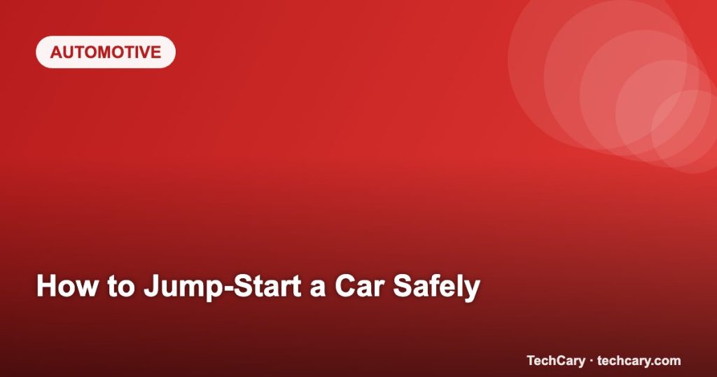 How to Jump-Start a Car Safely
